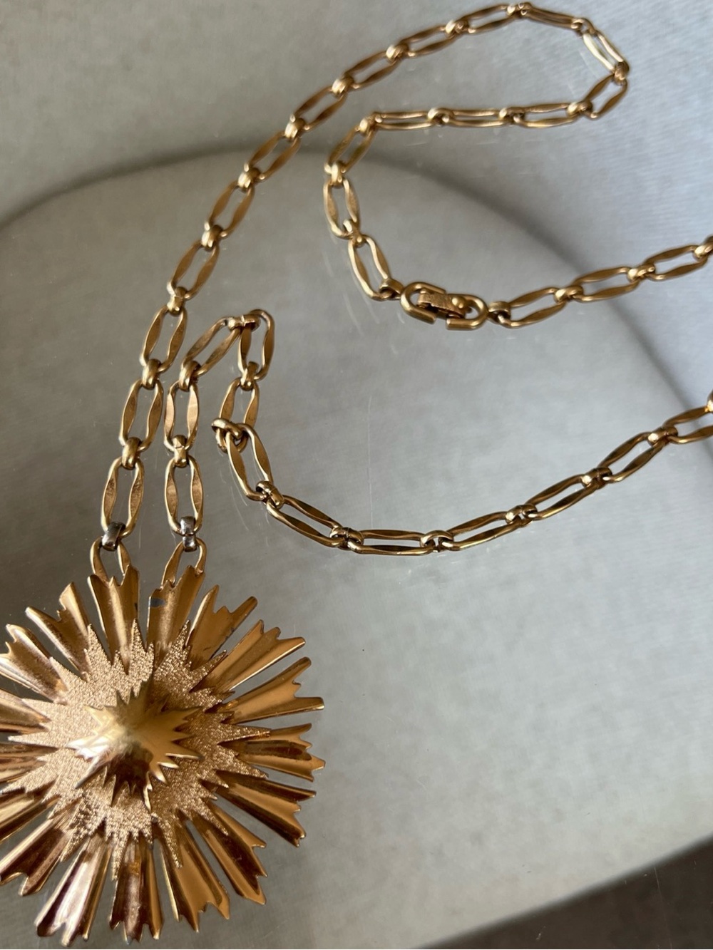 Salone Monet Gold Sunburst Pendant Necklace